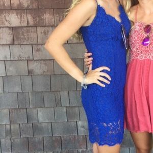 Royal blue lace dress